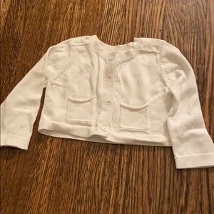 Baby GAP white cardigan